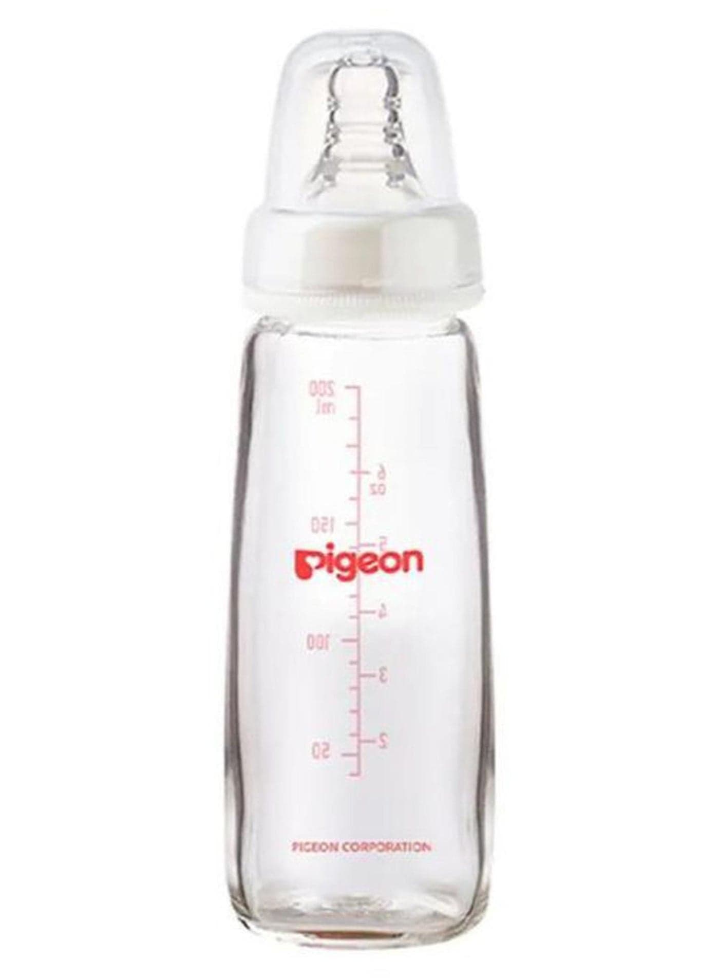 Peristaltic Nipple Glass Feeding Bottle, 200ml