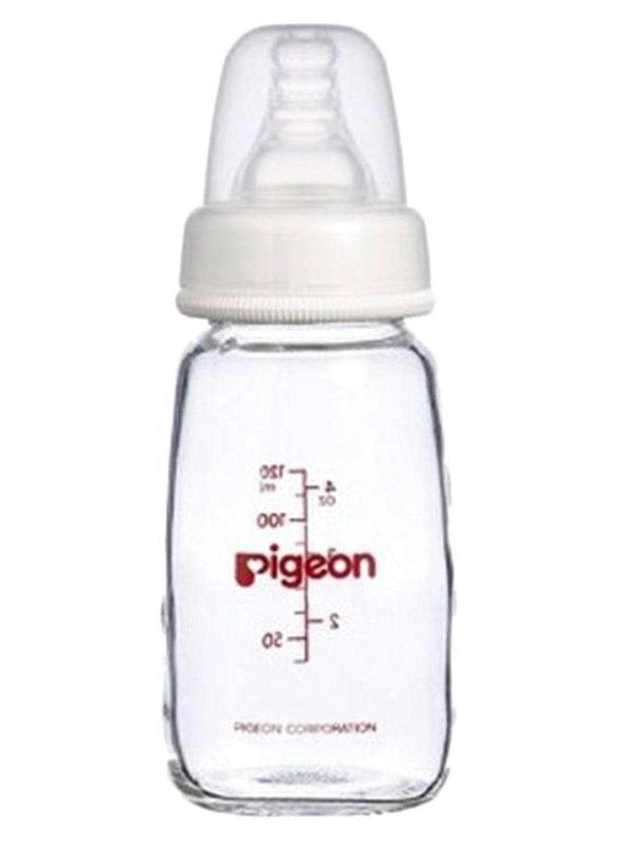 Peristaltic Nipple Glass Feeding Bottle, 0-3 M, 120 mL