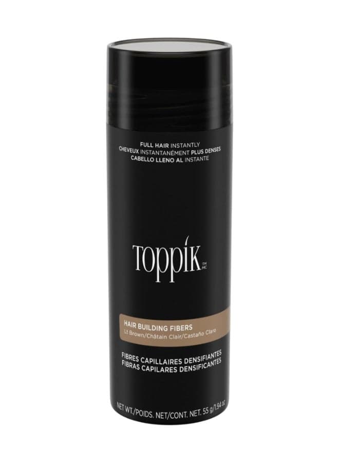 Hair Building Fibers Instant Hair Concealer for Thinning Hair, Hair Fiber for Men & Women, Texture Powder with Natural Keratin, Long-Lasting Hair Color - Light Brown 55grams