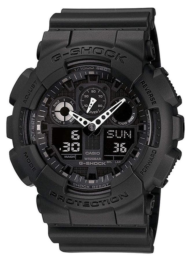 Men's VERSUS FIRE ISLAND Round Shape Synthetic Analog & Digital Wrist Watch - Black - GA-100-1A1DRR