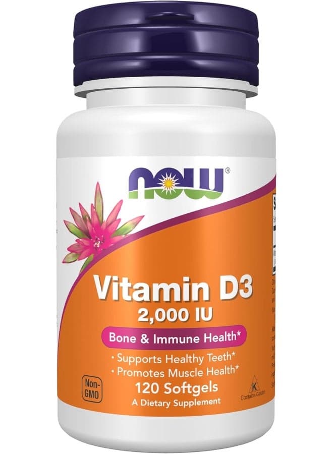 Vitamin D3 2000 IU Dietary Supplement - 120 Softgels