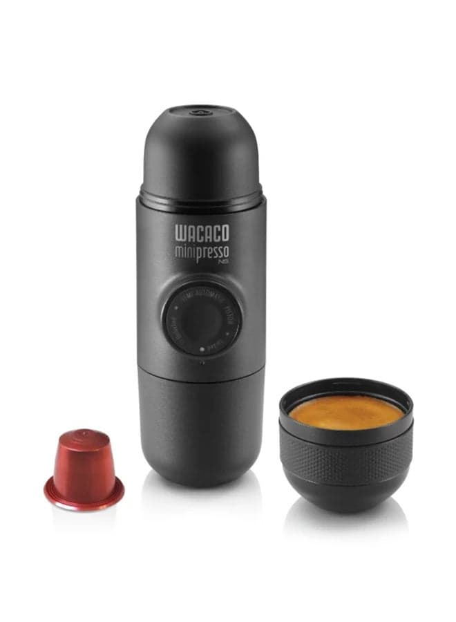 Minipresso NS | Hand Powered Espresso Machine | Works with Nespresso NS Capsules Black