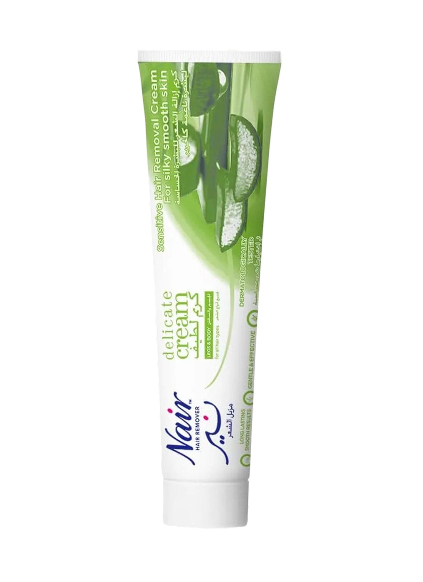 Delicate Cream Legs and Body For All Hair Types With Aloe Vera Extract From Natural Origin White 110ml
