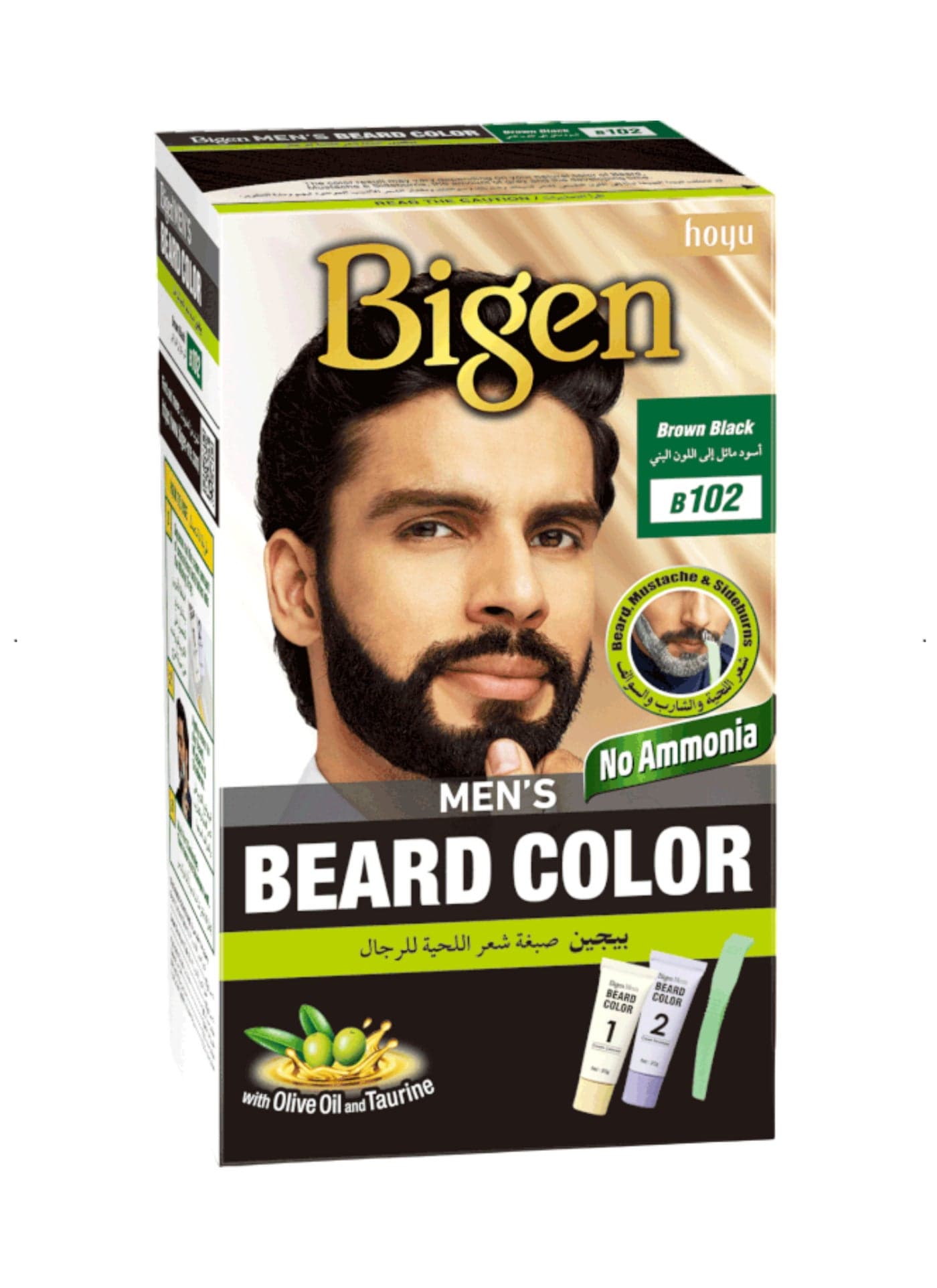 Men's Beard Color B102 Brown Black Brown/Black 40grams