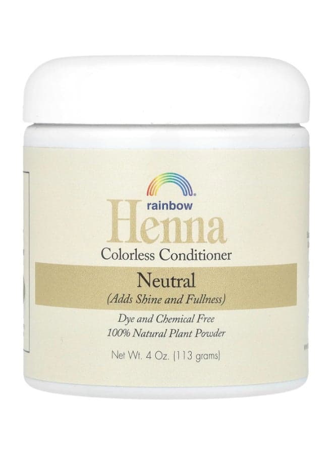 Henna, Colorless Conditioner, Neutral, 4 Oz Light Brown 113grams