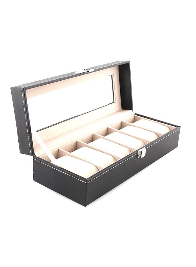 unisex 6-Grid Watch Display Storage Box