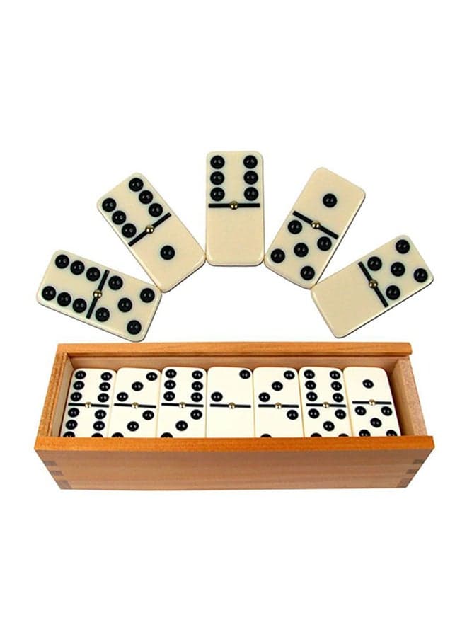 28-Piece Double Six Creative Dice Resembling Dominoes Game Set For Kids