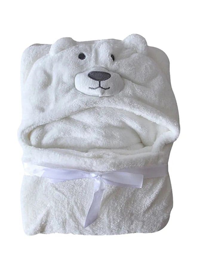 3D Polar Bear Soft Baby Comfortable Hooded Blanket, Lightweight, and Foldable