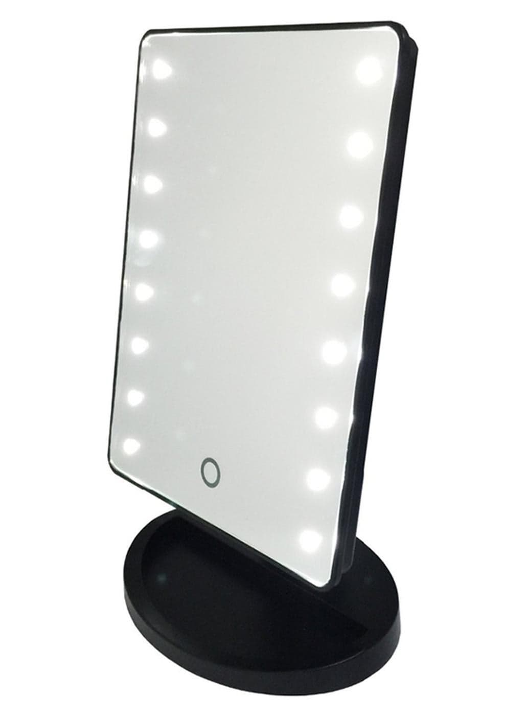 LED Light Portable Makeup Mirror Black