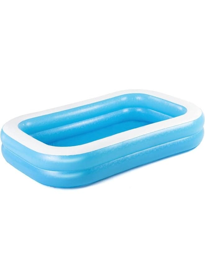54006-BNFX16XX02 Rectangular Inflatable Family Pool - 103 inch, Blue, White 262x175x51cm 262x175x51cm