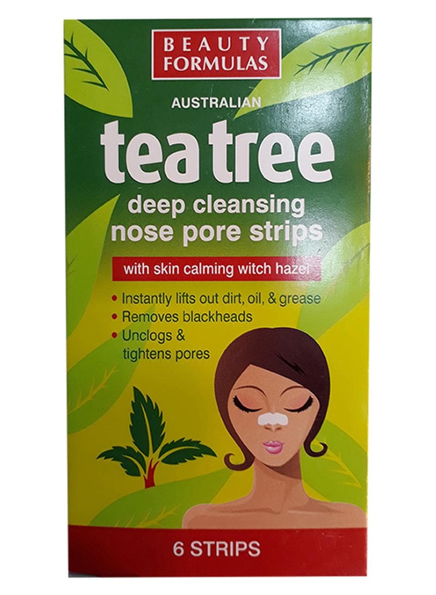 Tea Tree Deep Cleansing Nose Pore Strips 6 Count White 6 Strips