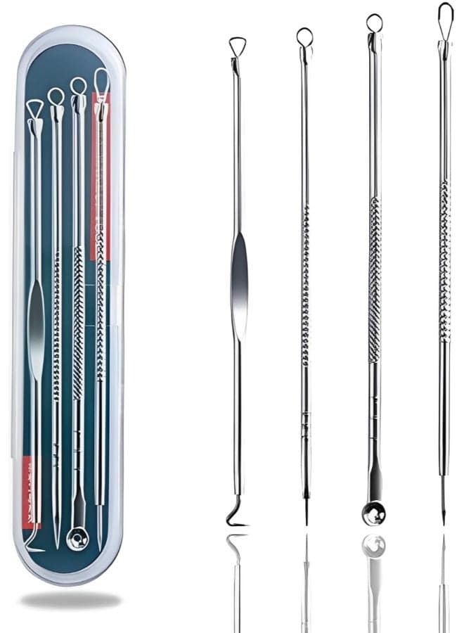 4 Piece Blackhead Removal Tool Set F11-G silver 4 Piece