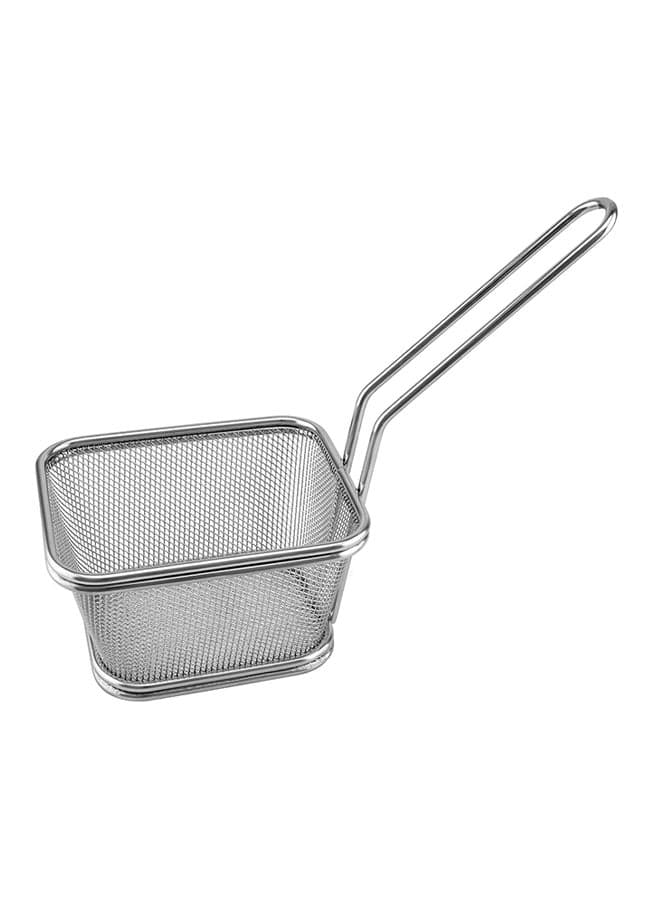 Stainless Steel Fry Basket Silver 10x9x6cm