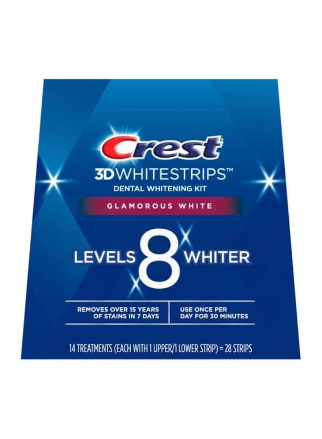 3D White Glamorous Dental Whitening Kit 28 Strips 50grams