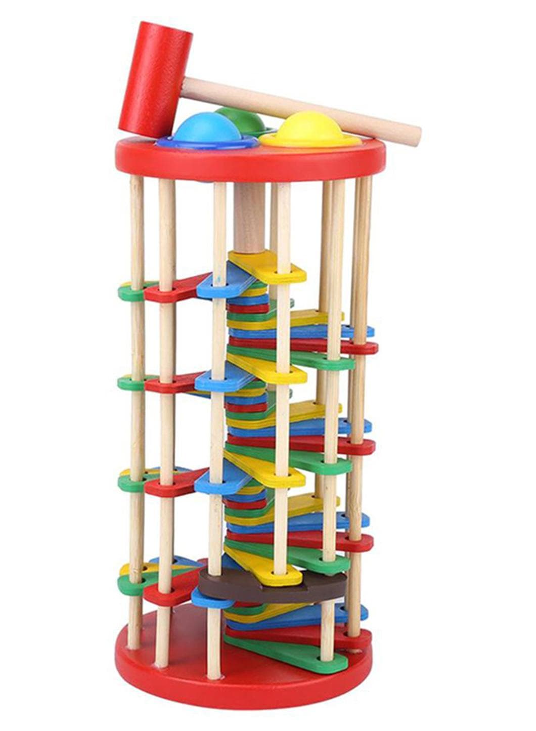 Wooden Pounding Toy Environment Friendly Multicolored Sturdy And Durable