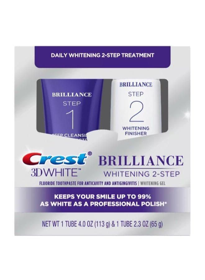 3D White Brilliance Toothpaste And Deep Cleansing Whitening Gel System 113gr + 65grams