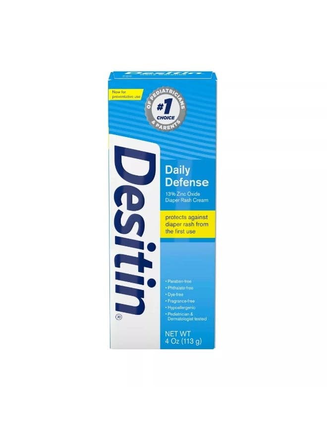 Daily Defense Baby Diaper Rash Cream with Zinc Oxide - 4oz