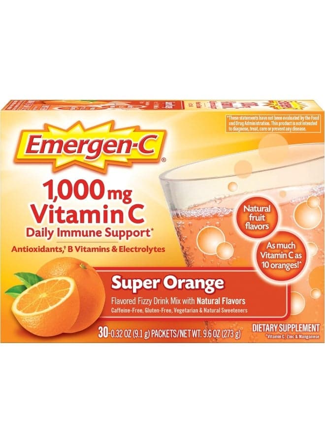 Vitamin C Super Orange 1 000 Mg 30 Packets Each 0.32 Oz 9.1 G