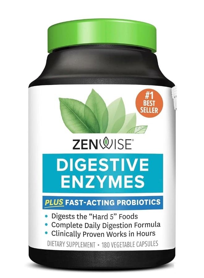 Digestive Enzymes, 180 Vegetable Capsules Packaging May Vary