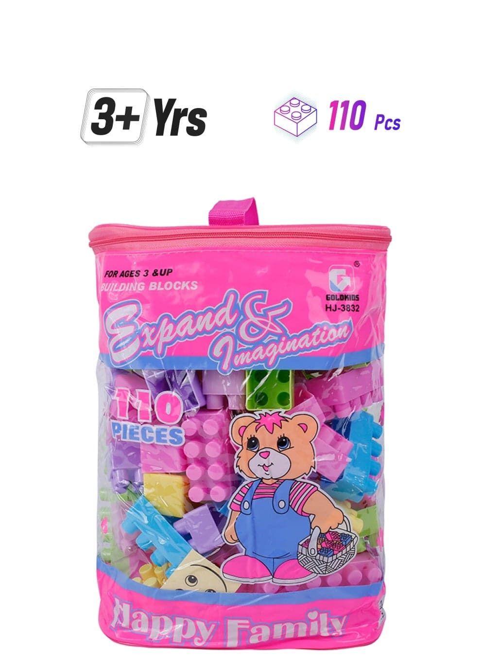 HJ-3832 110-Piece Building Maker Blocks With Bags 110 3+ Years