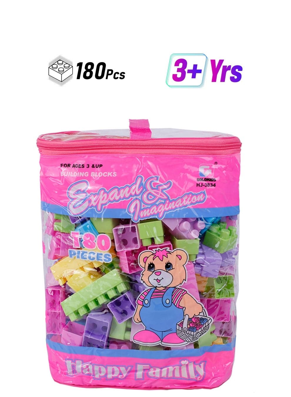 180-Piece Building Blocks With Tote Bags 180