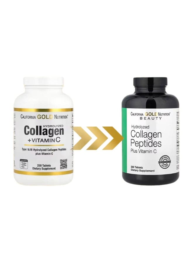 Collagen Peptides Plus Vitamin C Dietary Supplement 250 Tablets