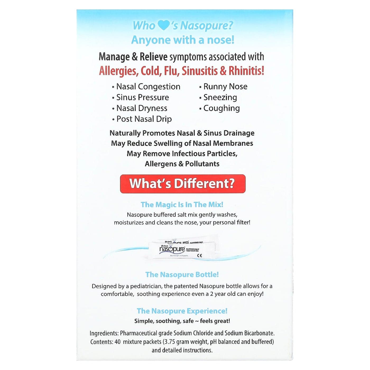 Nasal Wash Refill Kit, 40 Packet