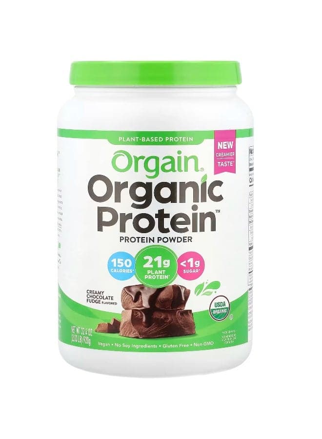 Orgain, Organic Protein Powder, Creamy Chocolate Fudge, 2.03 Lb