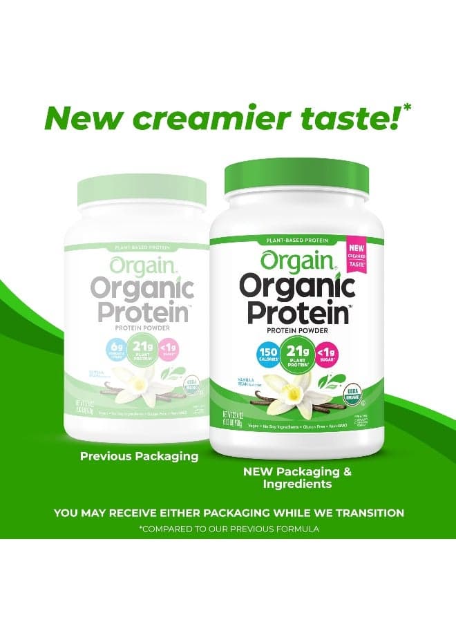 Organic Protein Powder, Vanilla Bean (2.03 Lb) Packaging May Vary