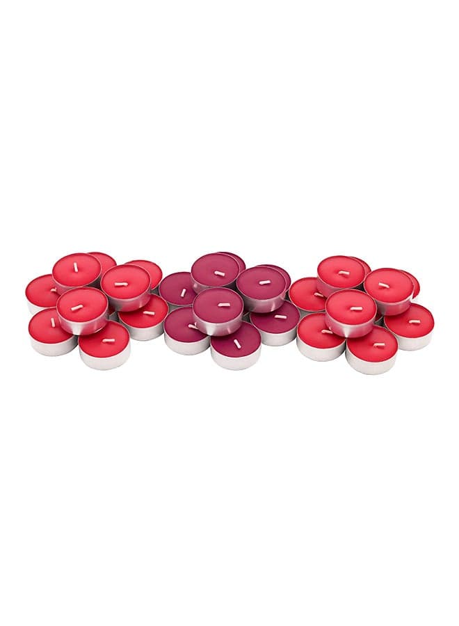 30-Piece Garden Berries Tealight Scented Candle Red