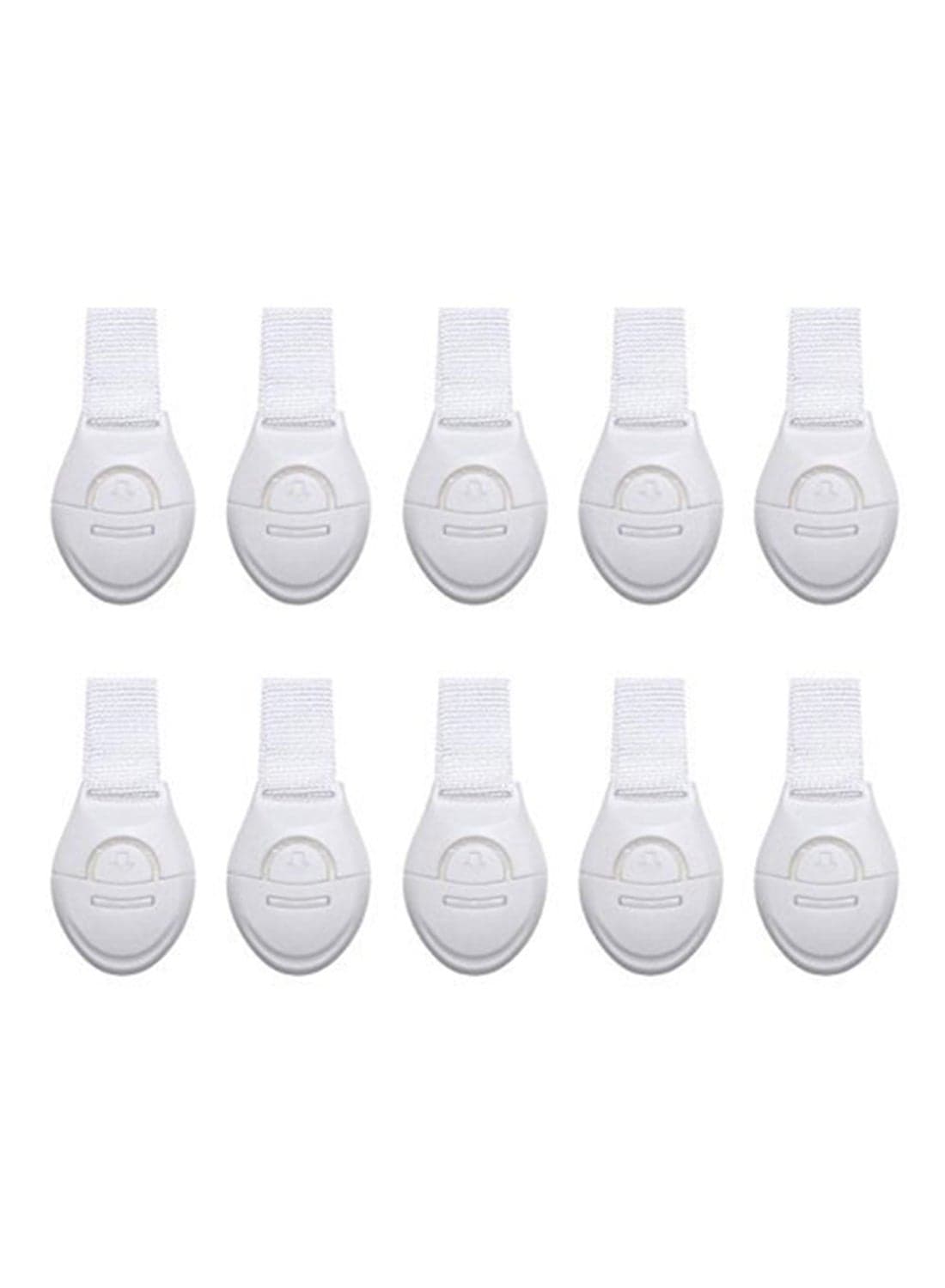 10 - Pieces Baby Safety Lock Latches Door Cupboard Cabinet Fridge Drawer - White