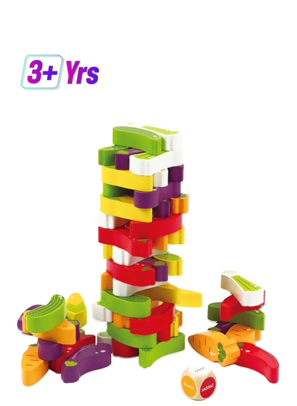 E1008 Award Winning Stacking Veggies Skill Learning Game E1008 3+ Years