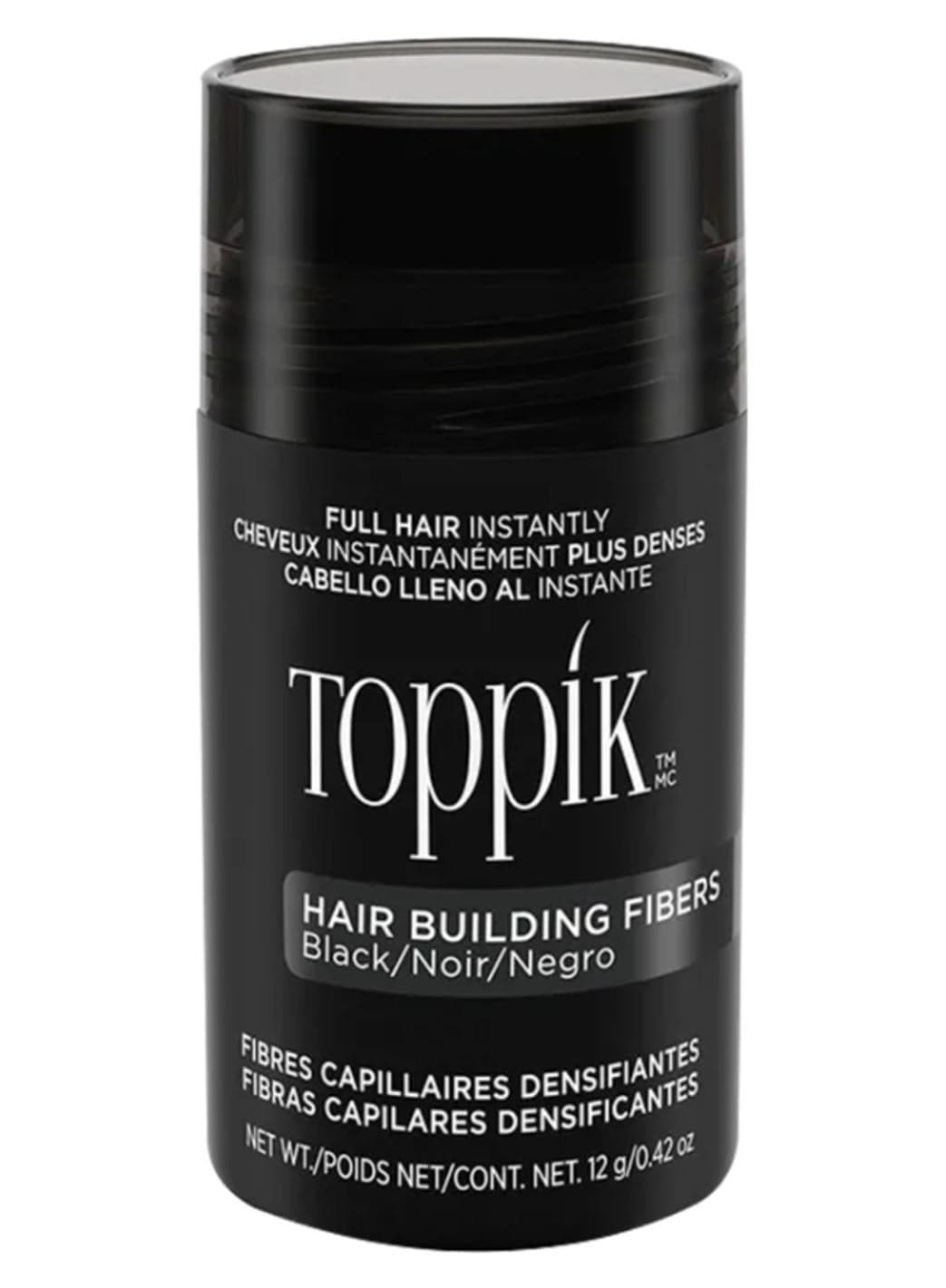 Hair Building Fibers Instant Hair Concealer for Thinning Hair, Hair Fiber for Men & Women, Texture Powder with Natural Keratin, Long-Lasting Hair Color - Black 12grams