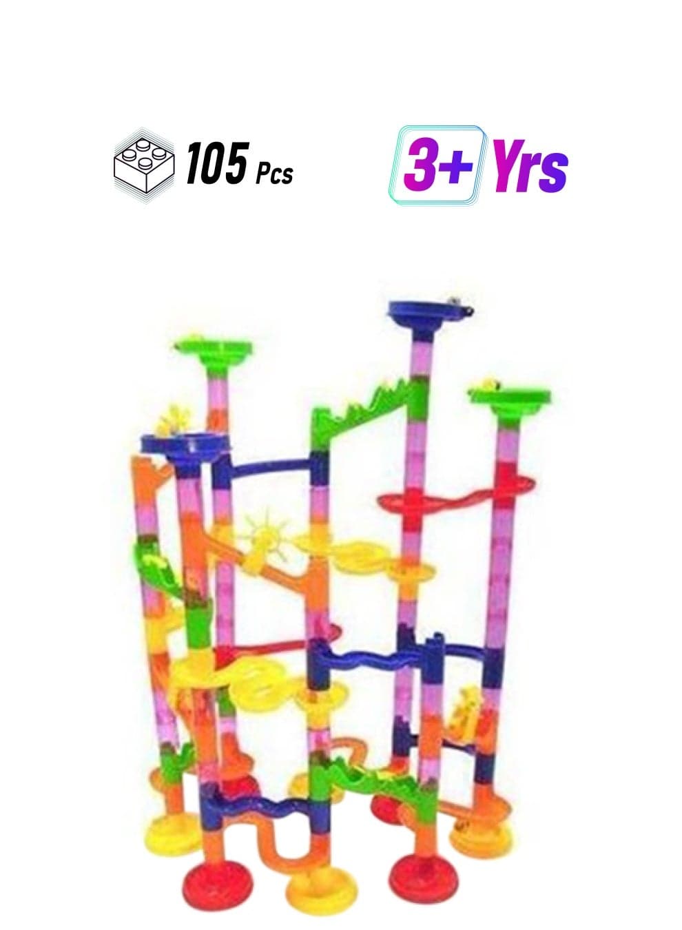 105-Piece DIY Maze Balls Track Building Blocks Pipeline Toys For Children 105