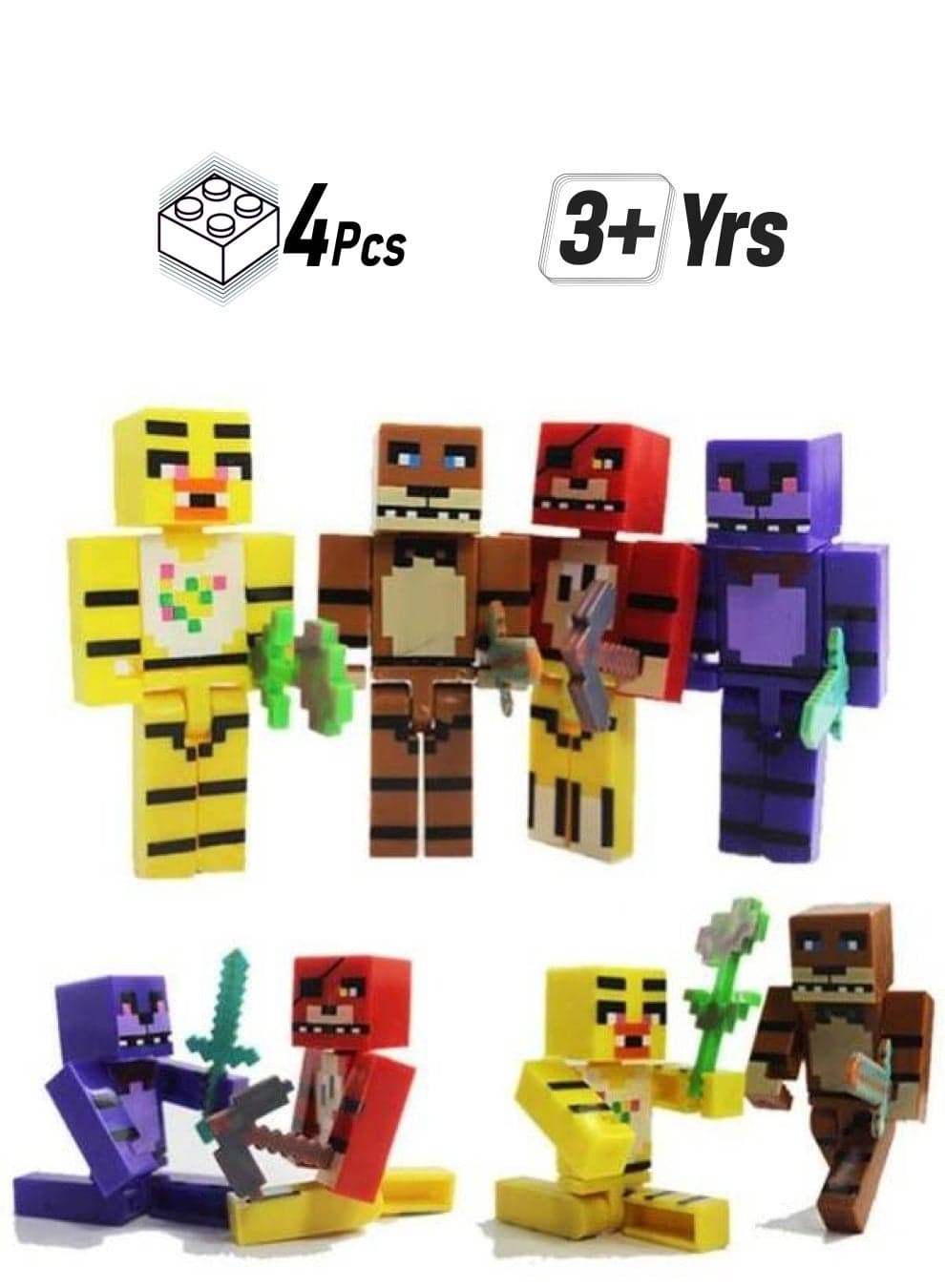 4-Piece Five Nights At Freddy's Model Building Block Set 4