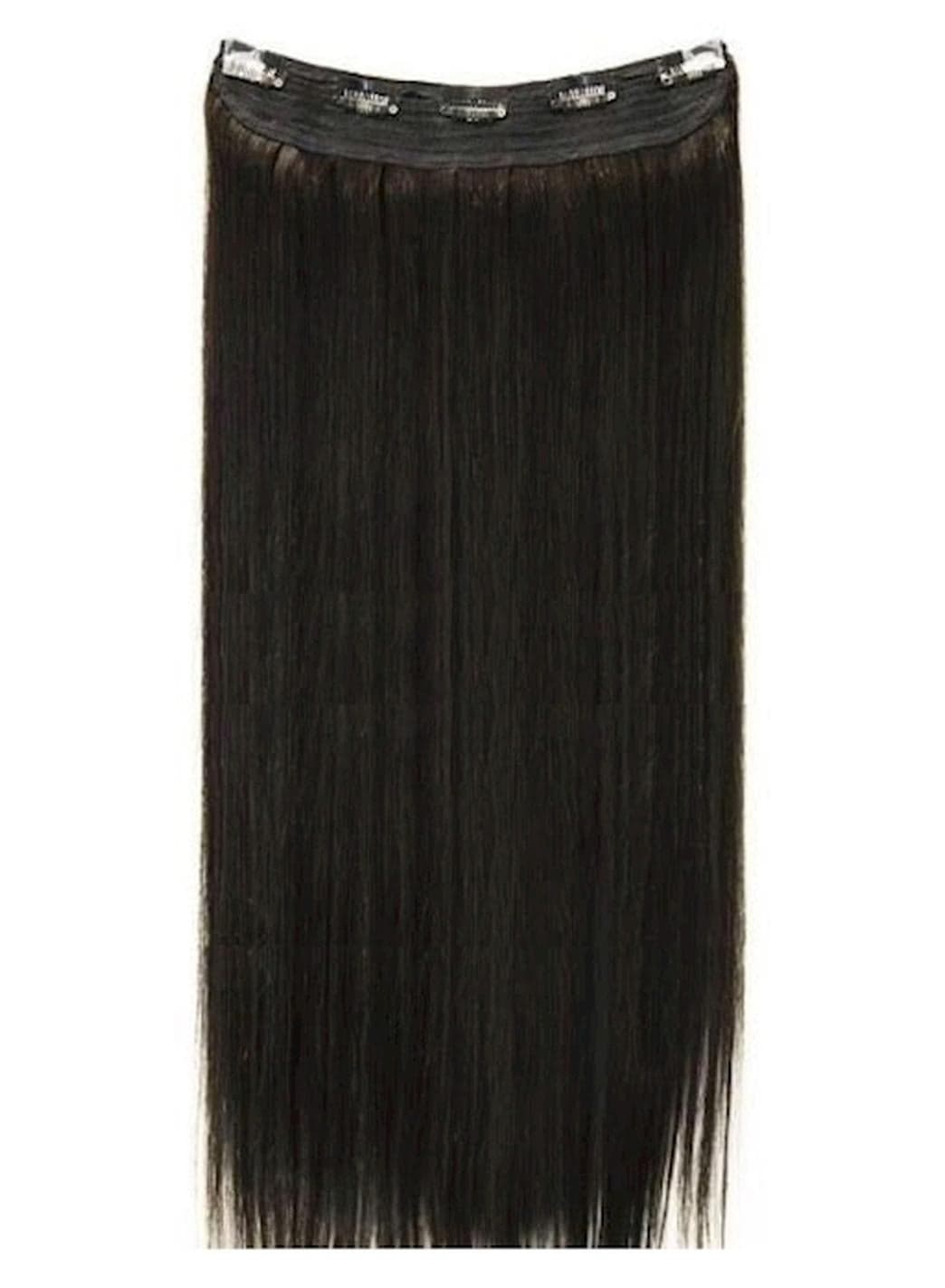 Straight Remy Clipin Human Hair Extensions Black 24inch