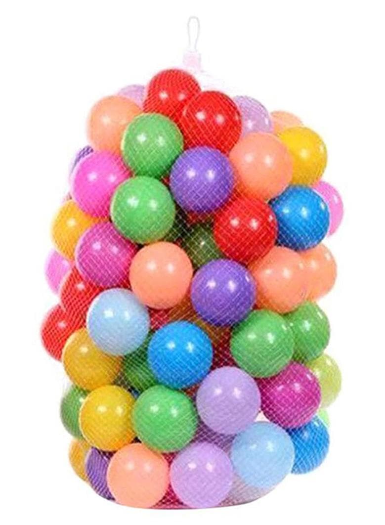 100-Piece Smooth Edges And Germ Free Design Vibrant Colors Pool Ball Set 7x7x7cm