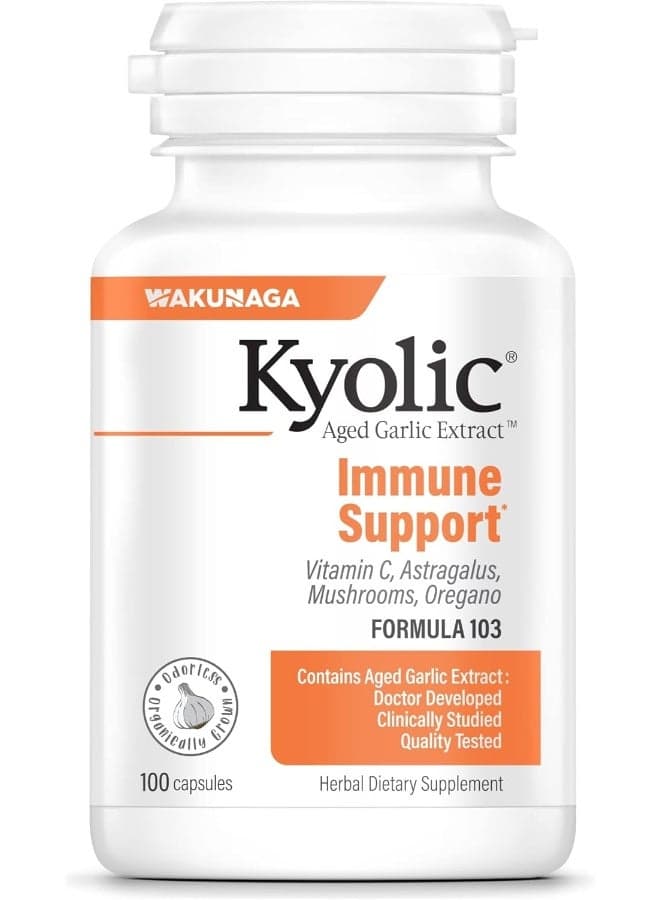 Kyolic Aged Garlic Extract Immune Support 100 Capsules Packaging May Vary
