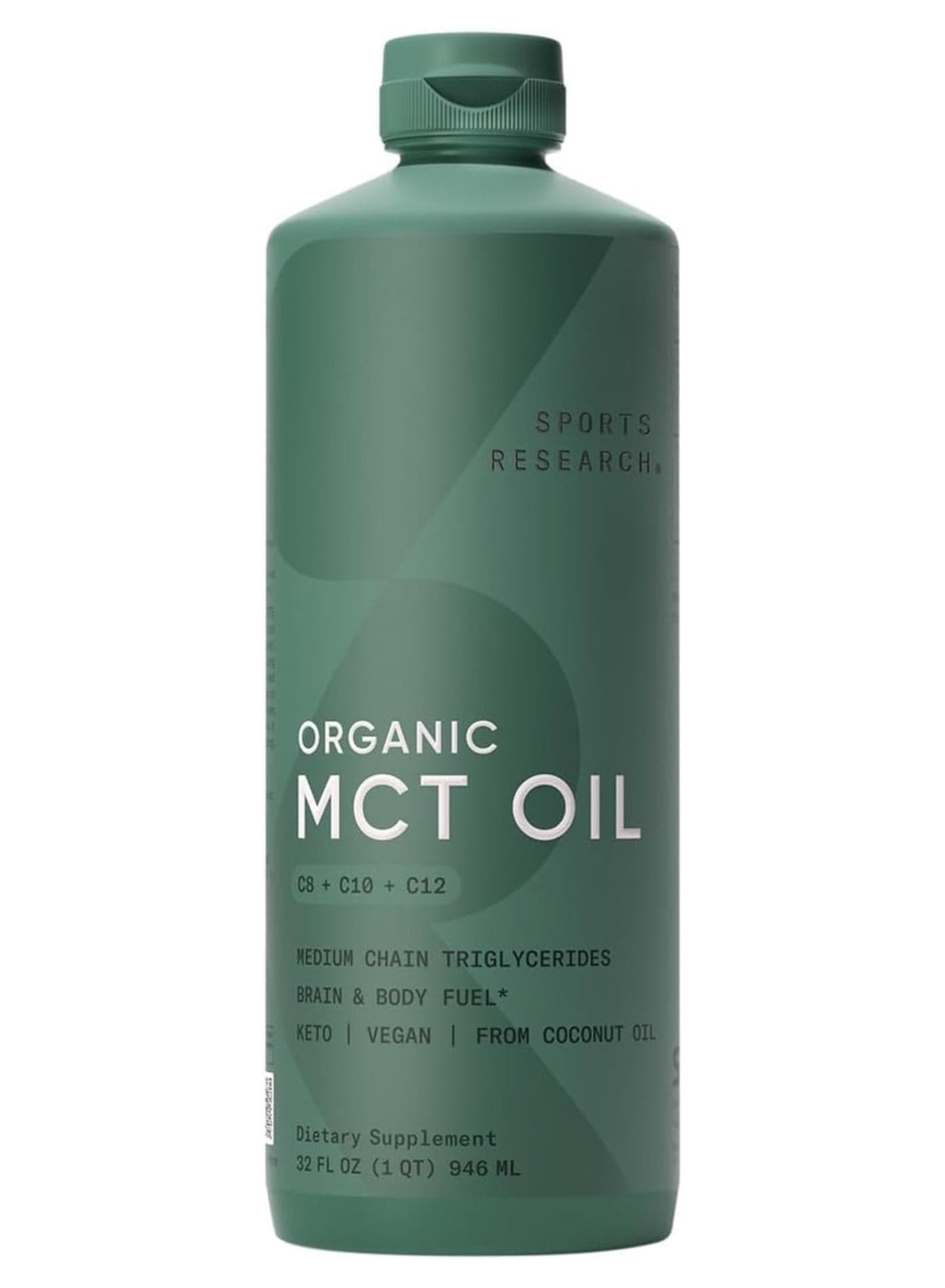 Organic MCT Oil, (C8+C10+C12) 32 fl oz 32 fl