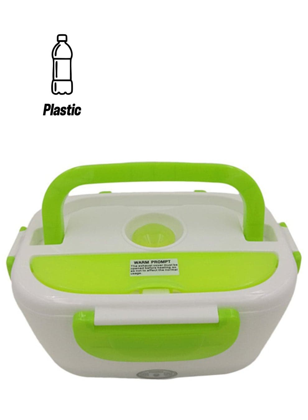 Portable Multifunctional Electric Heated Lunch Box Green 16 x 10.5 x 22.2cm