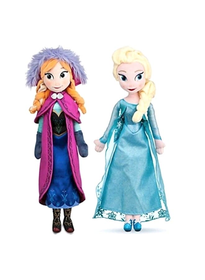 2-Piece Frozen Princess Anna And Elsa Plush Toy 40cm