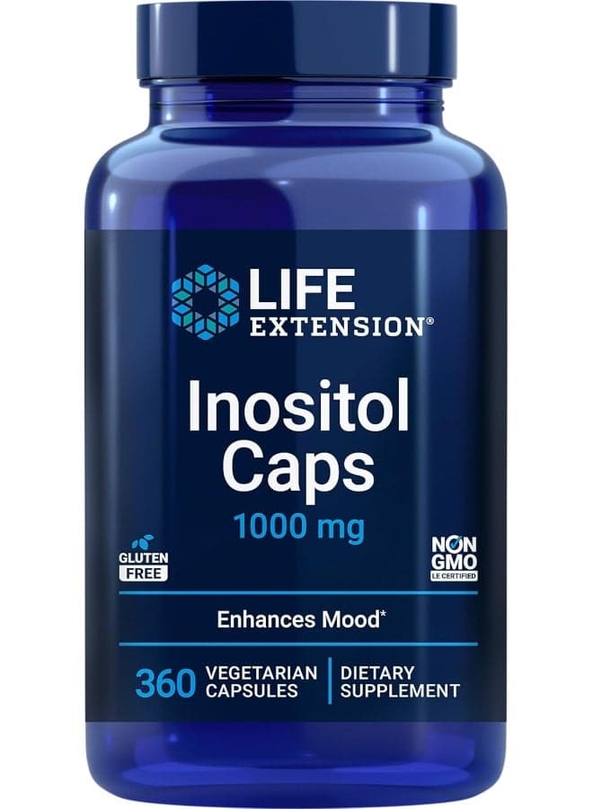 Inositol Caps, 1000 mg, 360 Vegetarian Capsules Packaging May Vary
