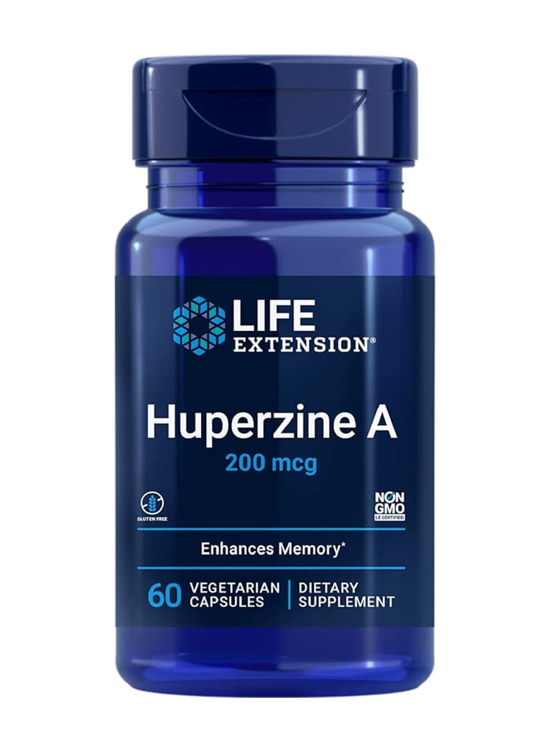 Huperzine A 200 Mcg Enhances Memory 60 Vegerarian Capsules