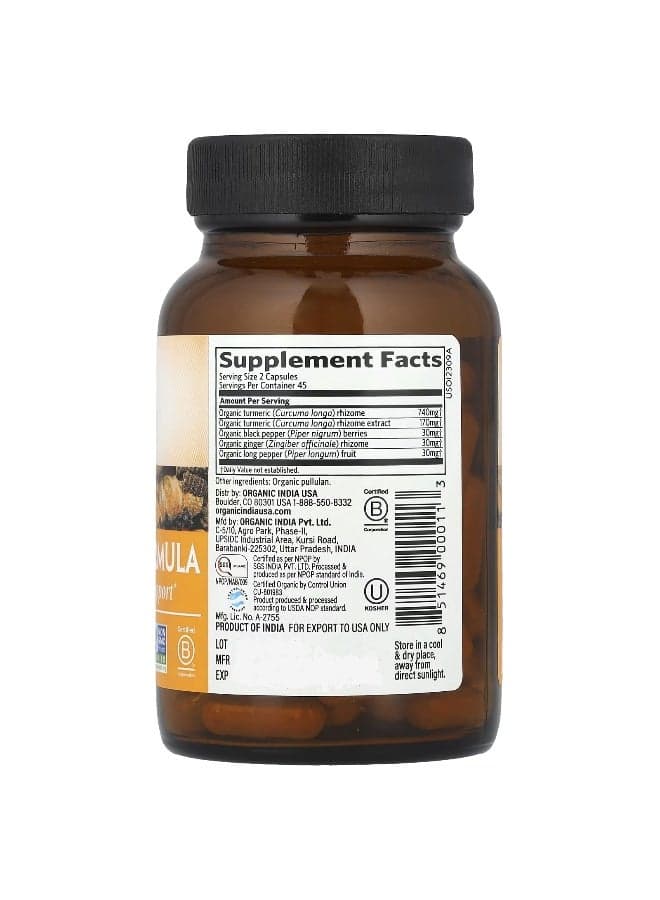 Turmeric Formula, 90 Vegetarian Caps Packaging May Vary