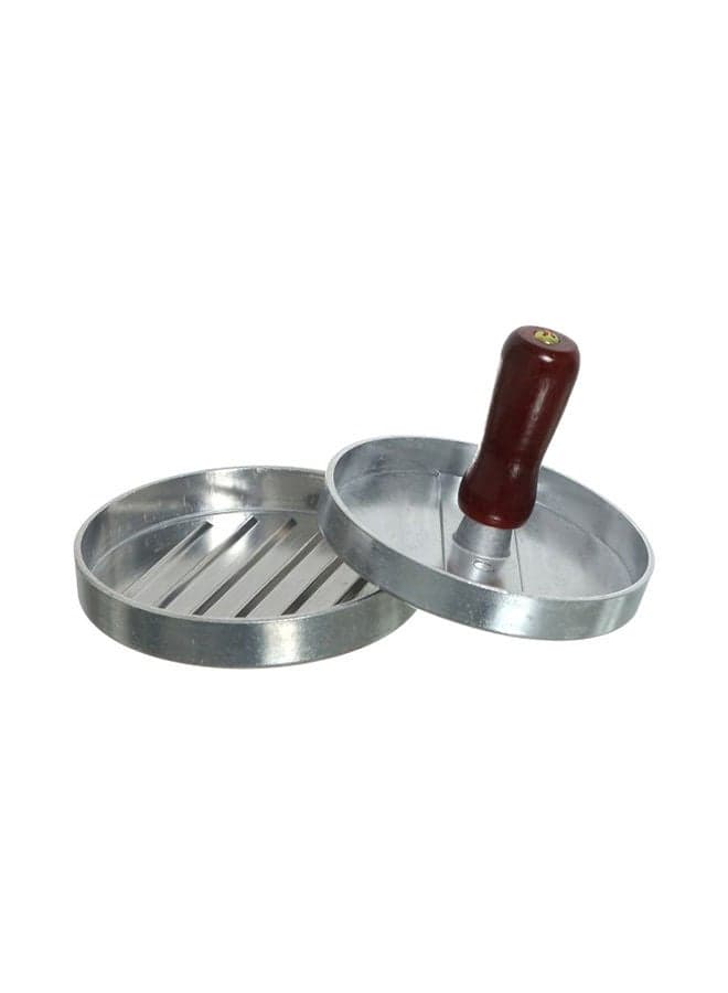 Round Shape Burger Press Silver 12.6cm