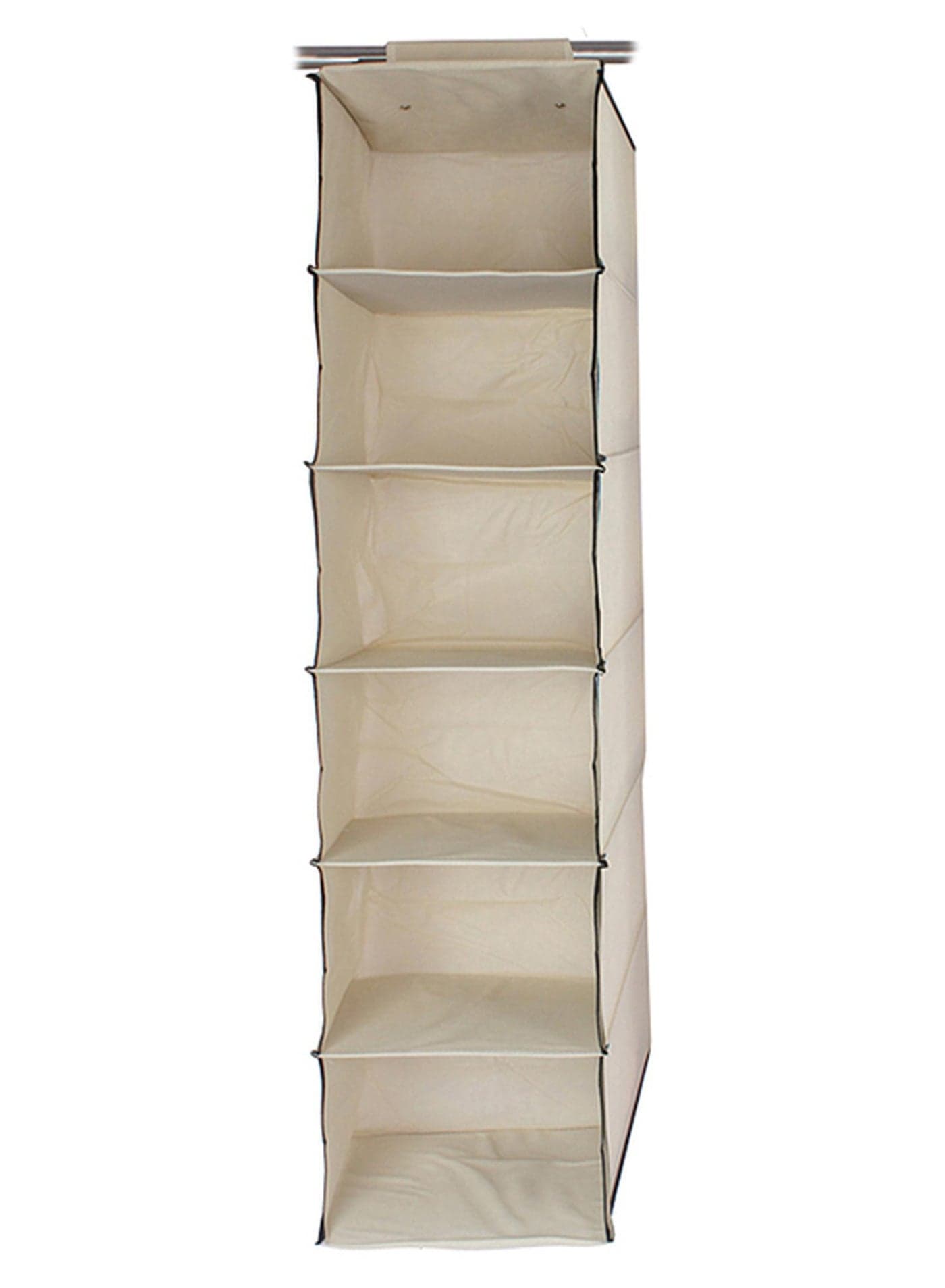 6-Shelf Hanging Closet Organizer Beige