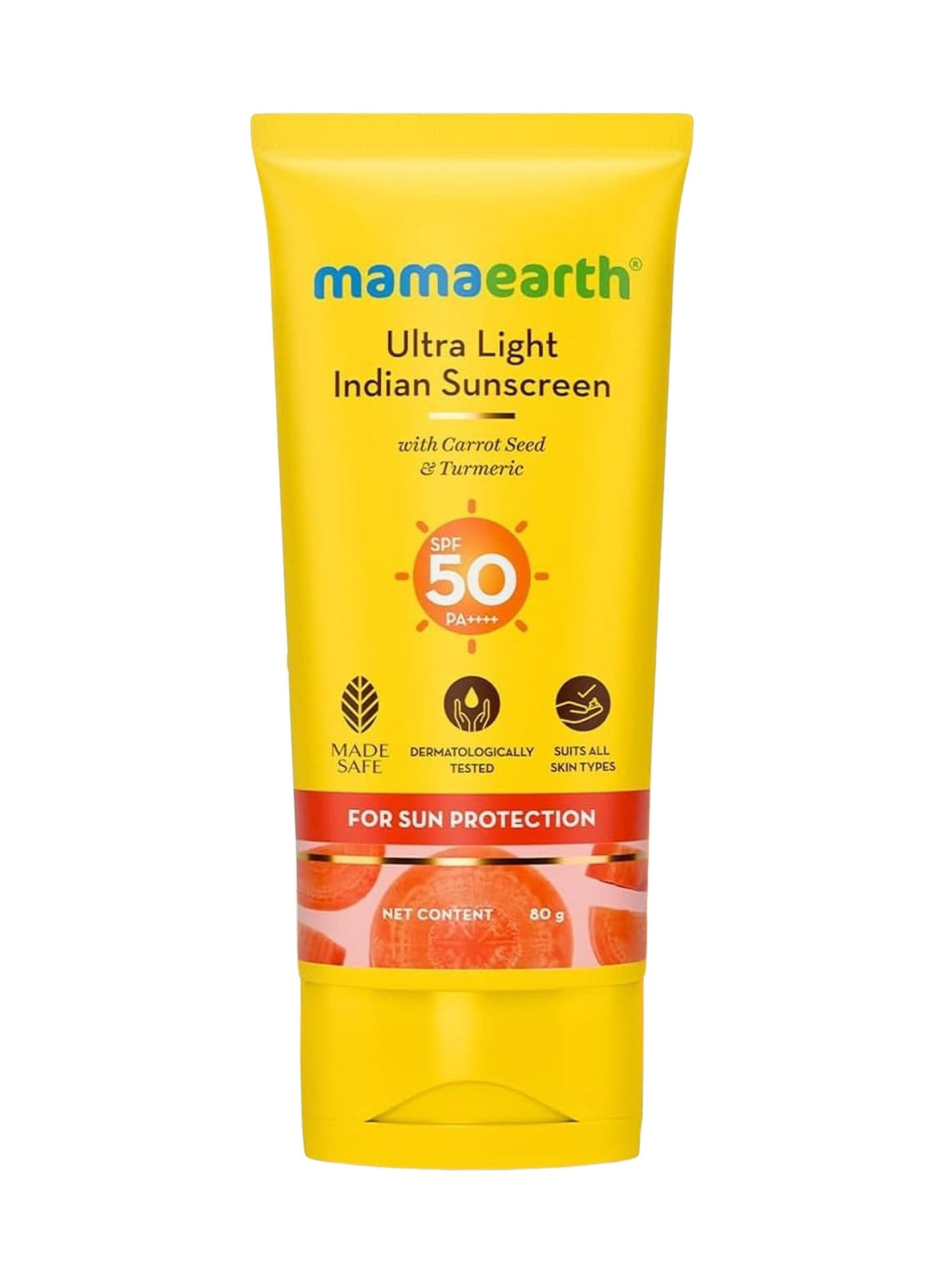 Ultra Light Sunscreen With Carrot Seed Turmeric SPF 50PA++++ 80grams