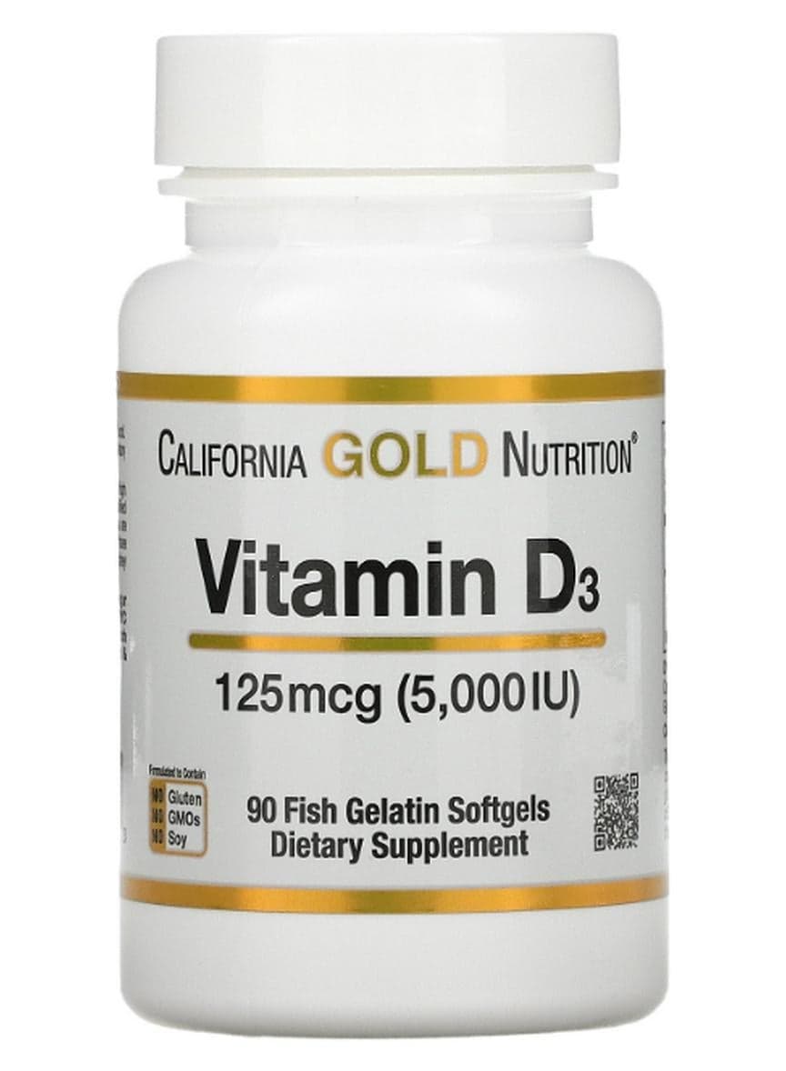 Vitamin D3 125 Mcg Dietary Supplement - 90 Softgels (5,000 Iu)