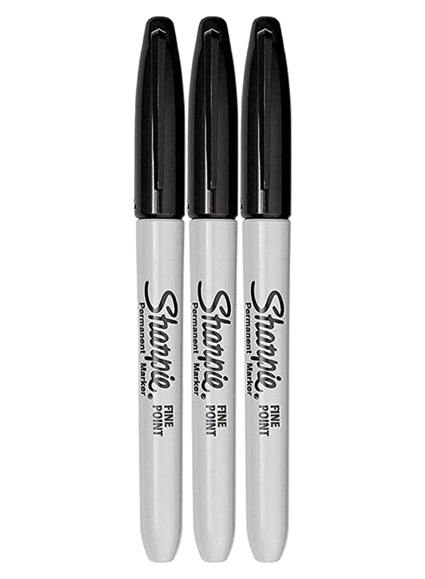 3-Piece Permanent Marker Black