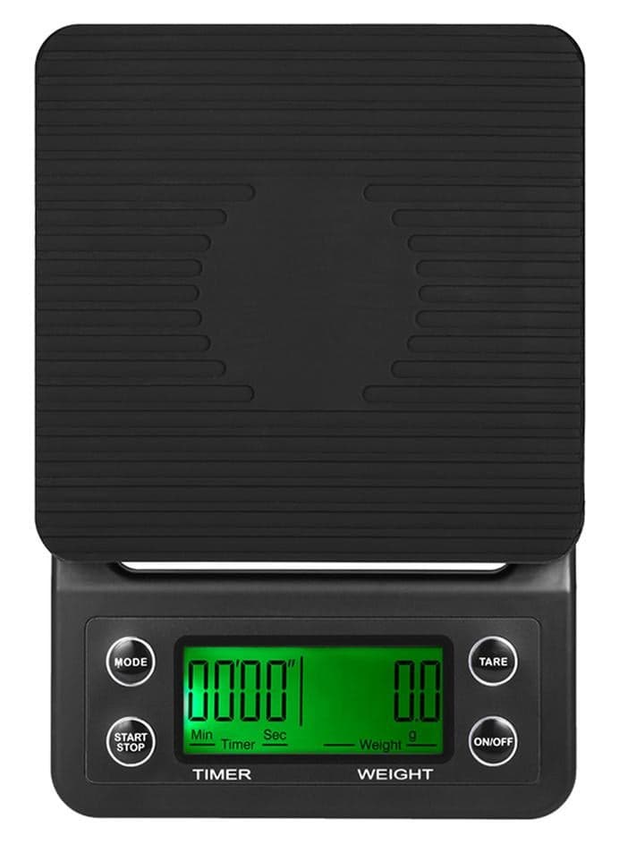 Electric LCD Display Coffee Drip Scale With Timer Black 5kg